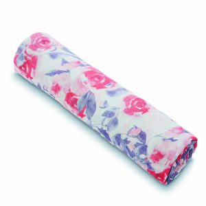 A&A white-label-silky-soft-swaddle-single-watercolor-garden-flower-pink