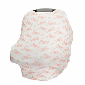 aden + Anais Snuggle knit stretch carseat cover Rosettes